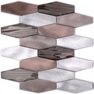 Metal fliser i aluminiumslegering Bland glasmosaikfliser