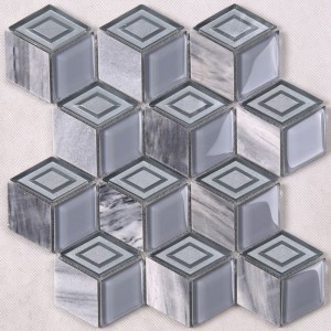 Hot Sale Hexagon 3D diamantformede mosaikfliser filippiner og Egypten