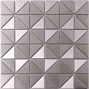 Bedst sælger Novel Sølv rustfrit stål Mosaik mønster fliser køkkenvægge påfugl mosaik fliser mønster Metal bagpåplasning flise