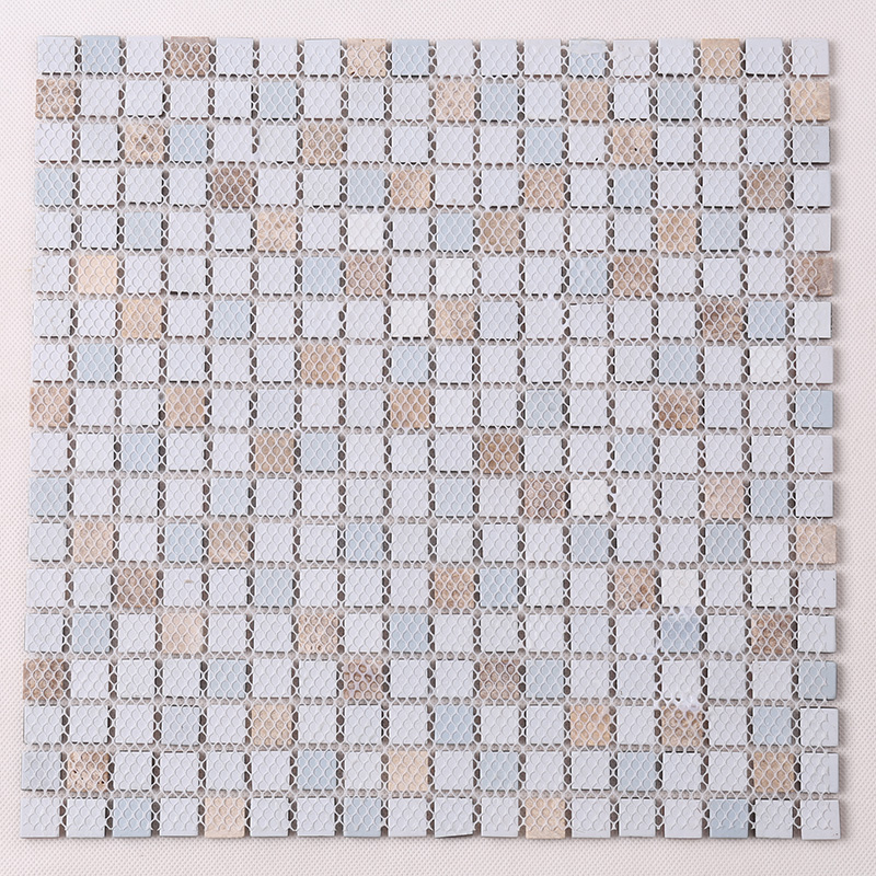 Iriserende dekorativt badeværelse vægfliseglas Mosaik blandet keramisk bagside til salg