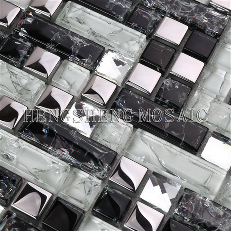 HY07 Fabrikspris Mode design 1 * 1 blank spejl krystalglas Mosaikfliser til vægdekoration
