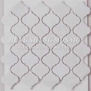 HSC43 Carrara White Natural Marmor Stone Hexagon Waterjet Lanterneformet Mosaic fliser til køkkenbagsplasning Badeværelse gulvvæg